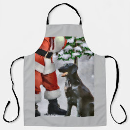 Delantal Regalos de Navidad para Retriever de Pelo Plano