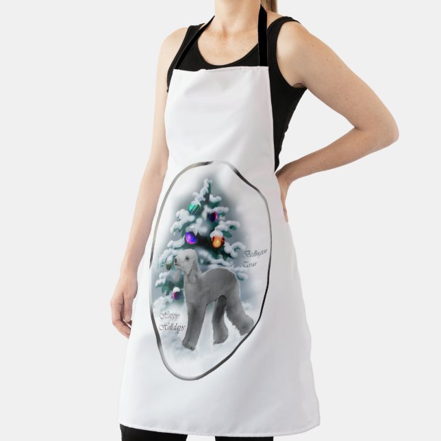 Delantal Regalos de Navidades de Bedlington Terrier (in situ)