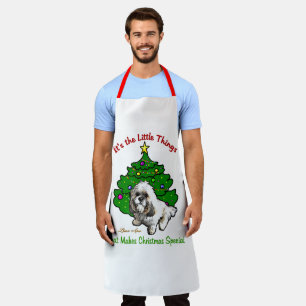 Delantal Regalos de Navidades de Lhasa Apso