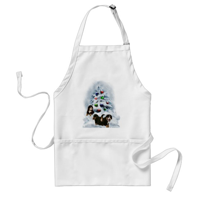 Delantal Regalos de Navidades de Perro de Montaña de Bernes (Frente)