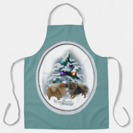 Delantal Regalos de Navidades de Pomerania
