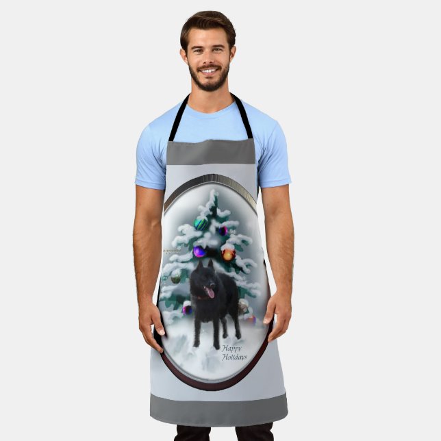 Delantal Regalos de Navidades de Schipperke (Gastado)