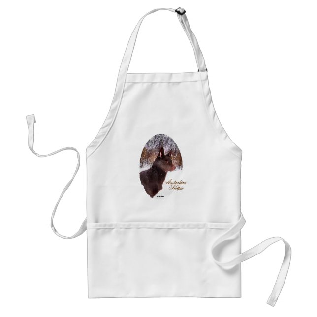 Delantal Regalos de Navidades Kelpie australianos (Frente)