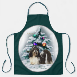 Delantal Regalos de Navidades shih tzu