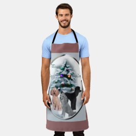Delantal Regalos de tarjetas para Navidades de podales