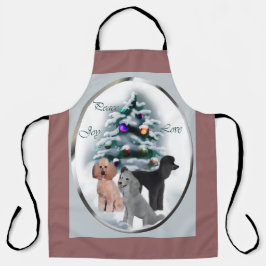 Delantal Regalos de tarjetas para Navidades de podales