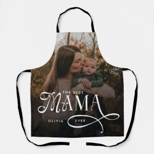 Delantal Regalos del Día de la Madre con Foto de la Mejor M