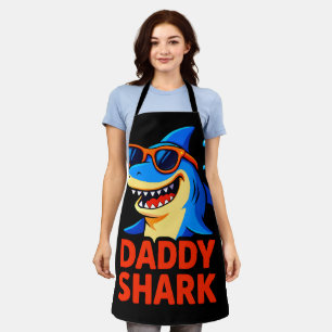 Delantal Regalos del Día del Padre del Tiburón Papi