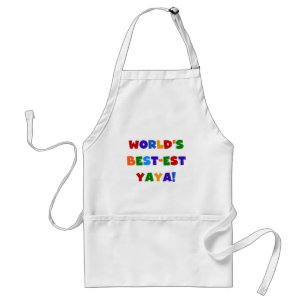 Delantal Regalos del Mejor-est Yaya del mundo brillante de