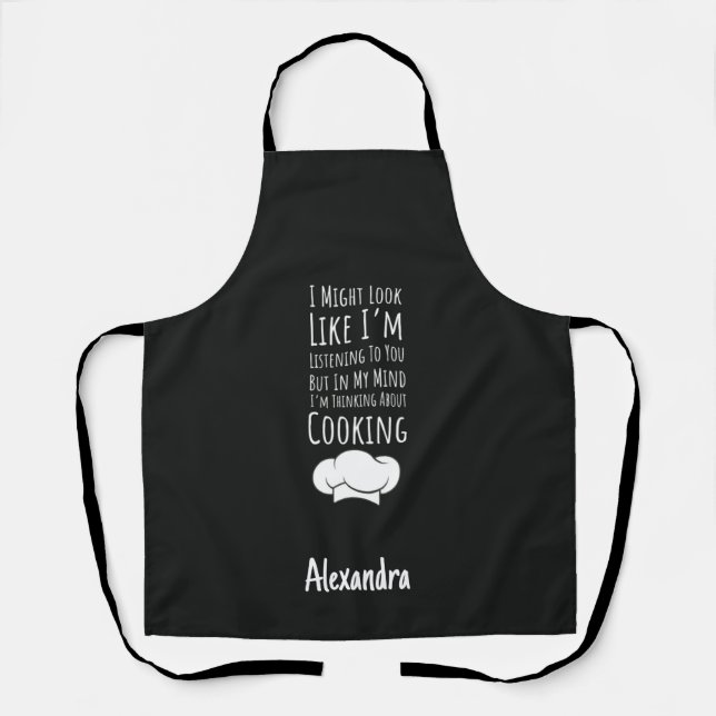 Delantal Regalos Divertidos de Cocina Personalizados Humor  (Anverso)