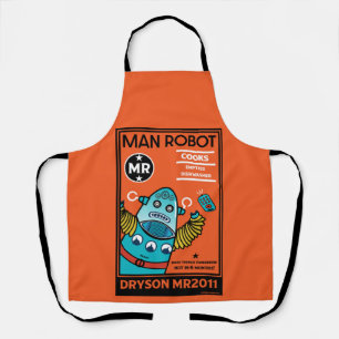 Delantal Regalos Robot Para Aniversario O Apron Boda