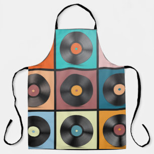 Delantal Registros de vinilo: retro conjunto LP.