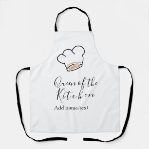 Delantal Reina de la cocina chef cocinando agregar nombre c