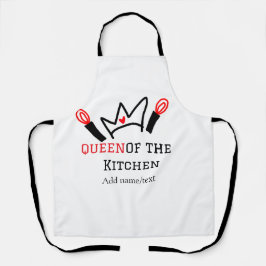 Delantal Reina de la cocina chef cocinar añadir nombre a la