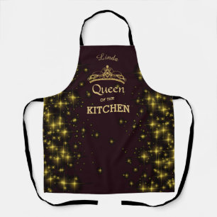 Delantal Reina de la Cocina con una Diadema y Estrellas