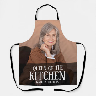 Delantal Reina de la Cocina Diseño de Nombre de Foto Editab