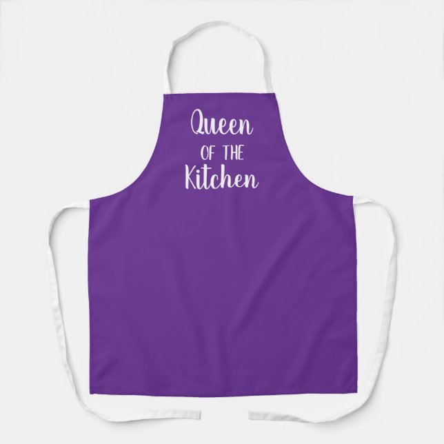 Delantal Reina de la cocina morada Apron (Anverso)