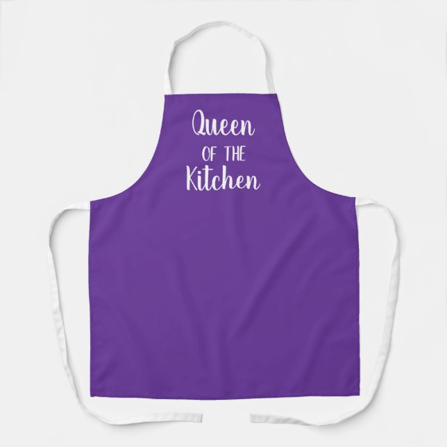 Delantal Reina de la cocina morada Apron (Anverso)