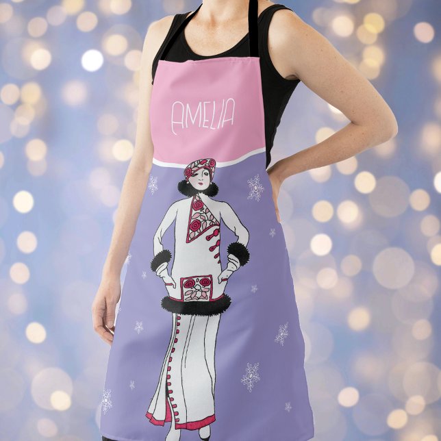 Delantal Reina de la Nieve Personalizada (Sparkle in the kitchen this winter season with 
 a personalized Snow Queen apron ❄️❄️❄️)