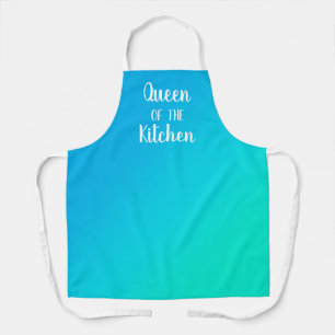 Delantal Reina del azul de cocina al Verde azulado Apron gr
