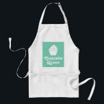 Delantal Reina del pastel | Manzana de hornear verde de men<br><div class="desc">Reina del pastel | Espectro de hornear verde menta para las mujeres. Gracioso regalo para el amante de los quequitos. Color del fondo del personalizable. Haz uno para mamá,  madre,  esposa,  tía,  abuela,  hermana,  hija,  etc.</div>