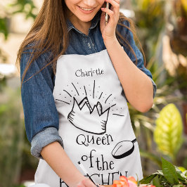 Delantal Reina Divertida De La Cocina Personalizada
