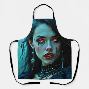 Delantal Reina Vampiro: Arte de Oscuro Encanto