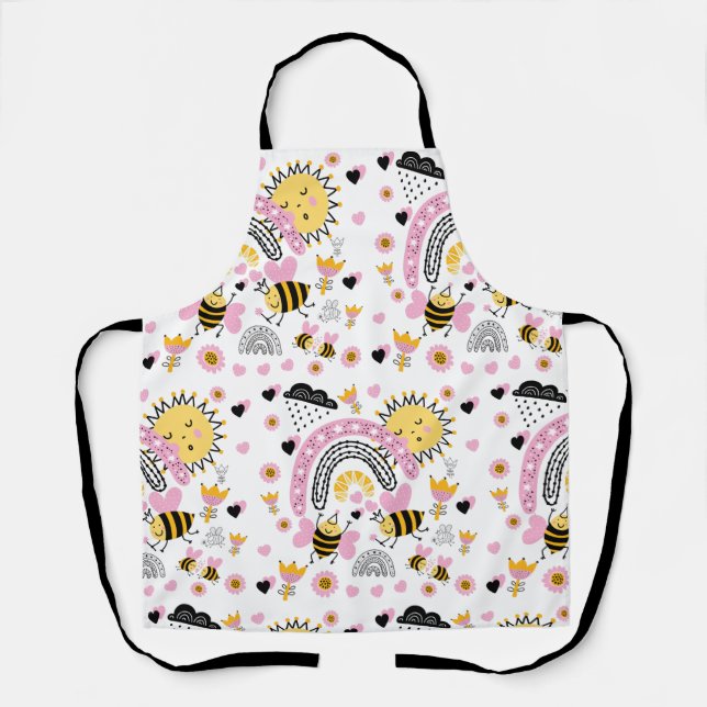 Delantal Reinas ABEJAS Lindo BFF, Niña, Regalos de Chica Ro (Anverso)