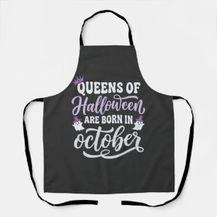 Delantal Reinas de Halloween Nacidas en Octubre Cumpleaños