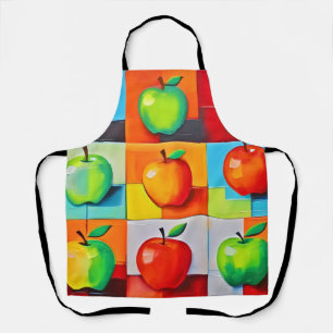 Delantal Rejilla de Manzanas Coloridas