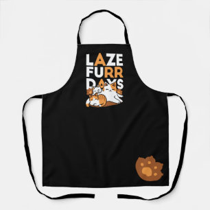 Delantal Relajando el arte del gato - 'Días de furor perezo