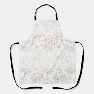 Delantal Relieve metalizado dorado falso Mano floral trenza