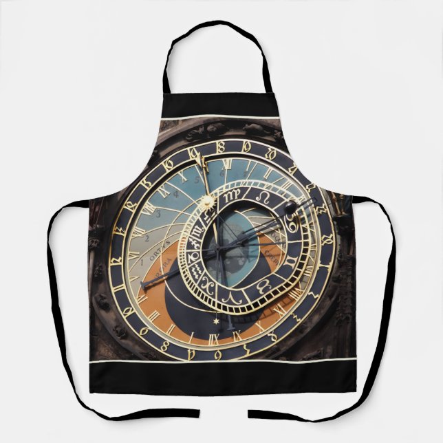Delantal Reloj Astronómico en Praga (Anverso)