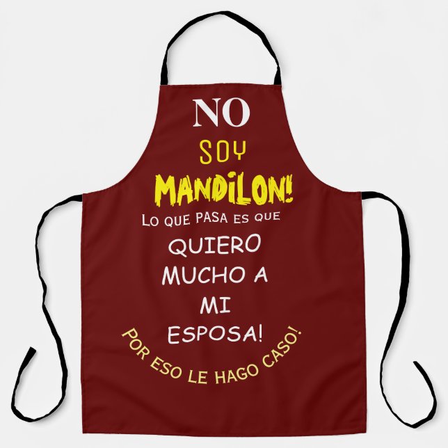 delantal reloj redondo mandilón (Anverso)