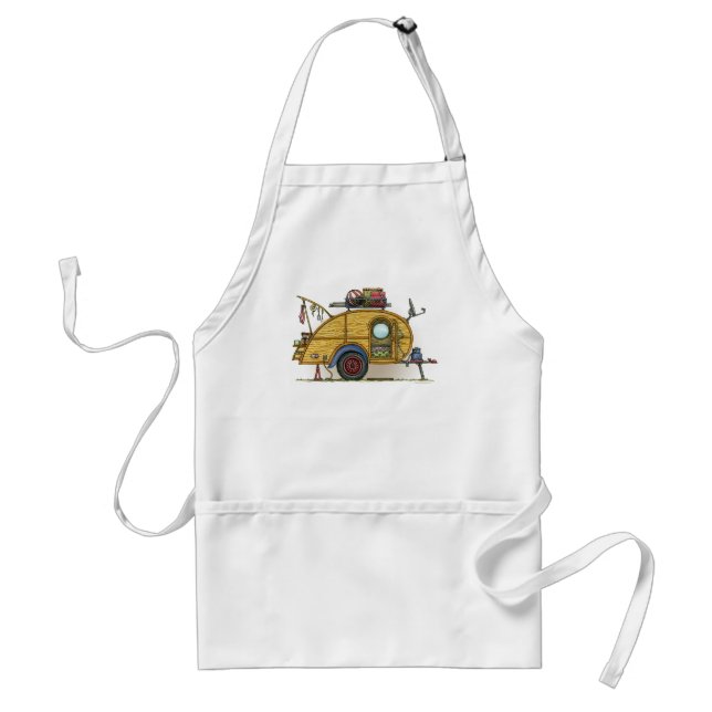 Delantal Remolque lindo del viaje del campista de la (Frente)
