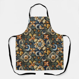 Delantal Renacimiento italiano en azul