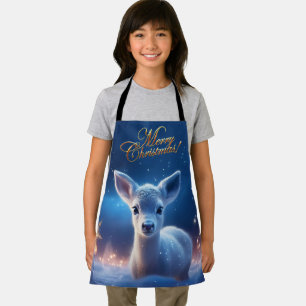 Delantal Reno bebé con el saludo de Feliz Navidad