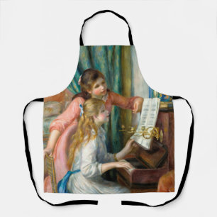 Delantal Renoir Dos Niñas en el Piano Imprimir Música Arte 