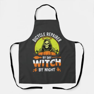 Delantal Reparador De Bicicletas De Halloween Bruja De Día