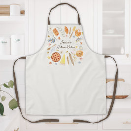 Delantal Repostería de Pastelería de Acuarela Personalizada
