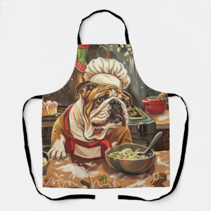 Delantal Repostería Navideña del Bulldog: Navidades Festiva