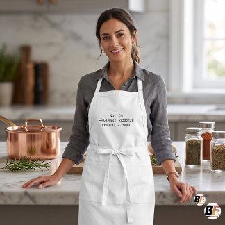 Delantal Reserva Culinaria Minimalista Nombre Personalizado