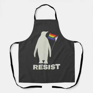 Delantal Resistir al pingüino contra las tarifas LGBT contr