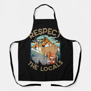 Delantal Respeto Deer Racoon Possum Squirrel Vida silvestre
