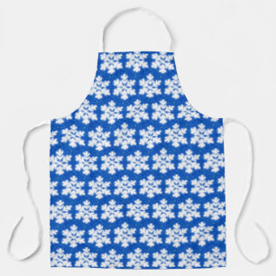 Delantal Resplandor de nieve blanca resplandeciente fondo a