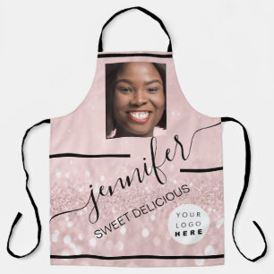 Delantal Restaurante Cakes Street Food Photo Purpurina con 