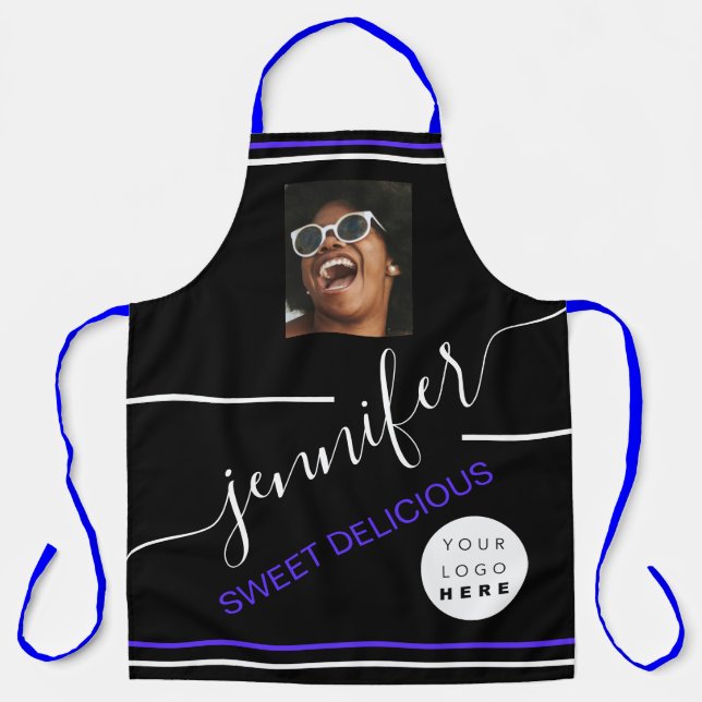 Delantal Restaurante Catálogo Foto Logo Comida en la calle  (Anverso)