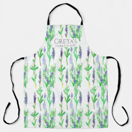 Delantal Restaurante Cocina Cafe Flores Lavender