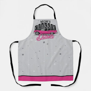 Delantal Restaurante de Mamá Nombre Personalizado Faux Neon