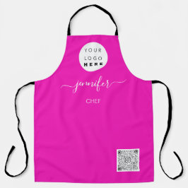 Delantal Restaurante Logo Panadería Tartas Rosa